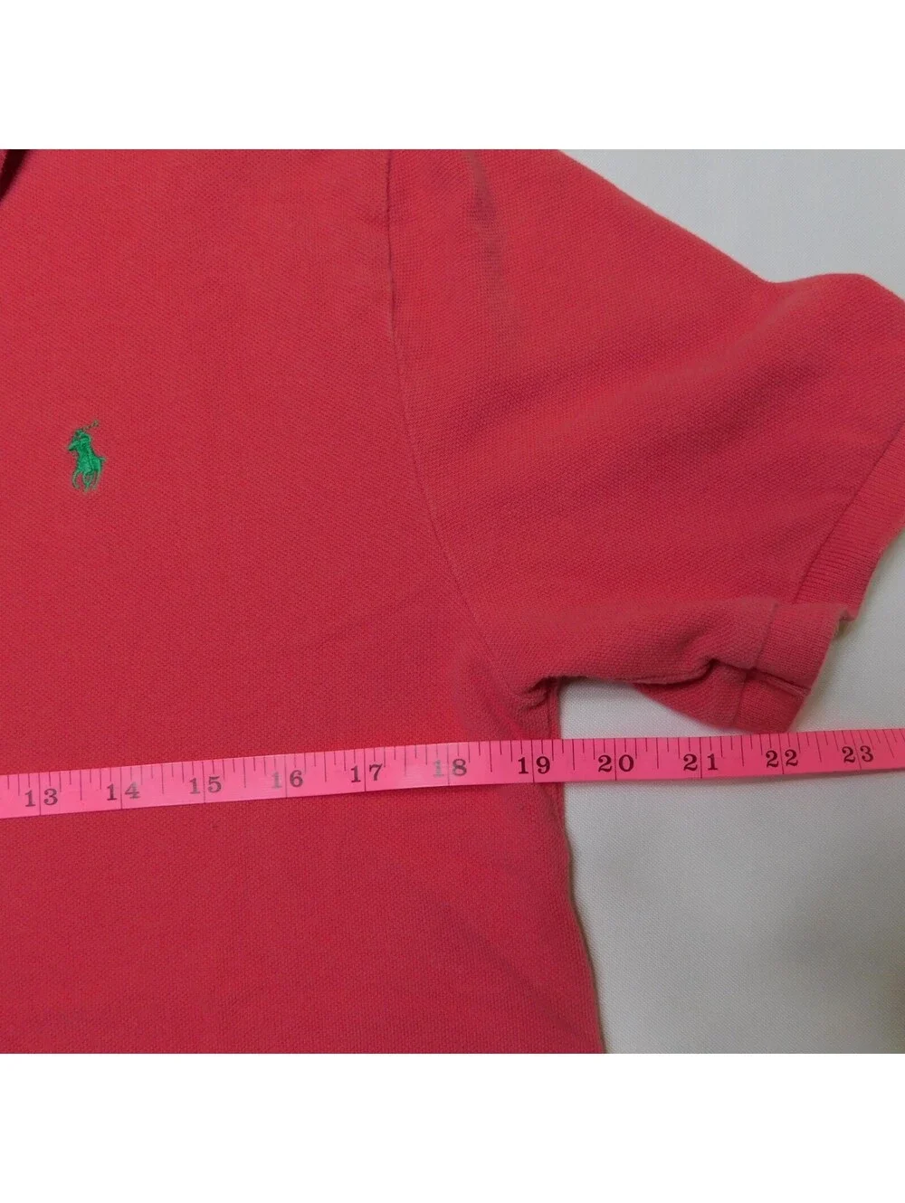 Polo Ralph Lauren Shirt Boys XL 18-20 Coral Pink Red Green Pony Golf Polo Tee